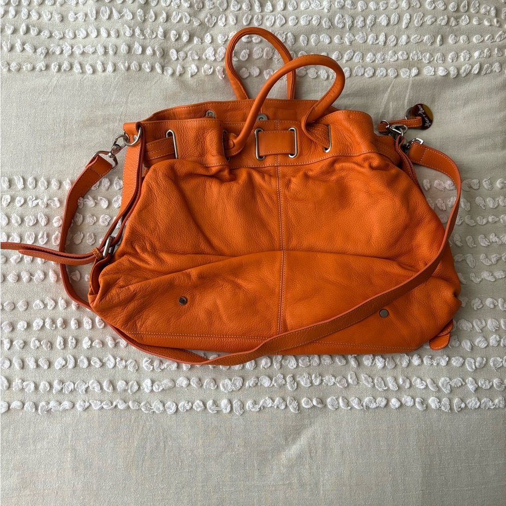 Barr & Barr Orange Leather Women's Tote